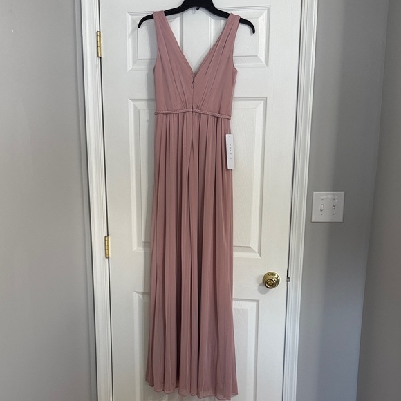 Azazie Tanicia Dusty Rose Bridesmaid Dress – Size 0 – NWT - Picture 3 of 10